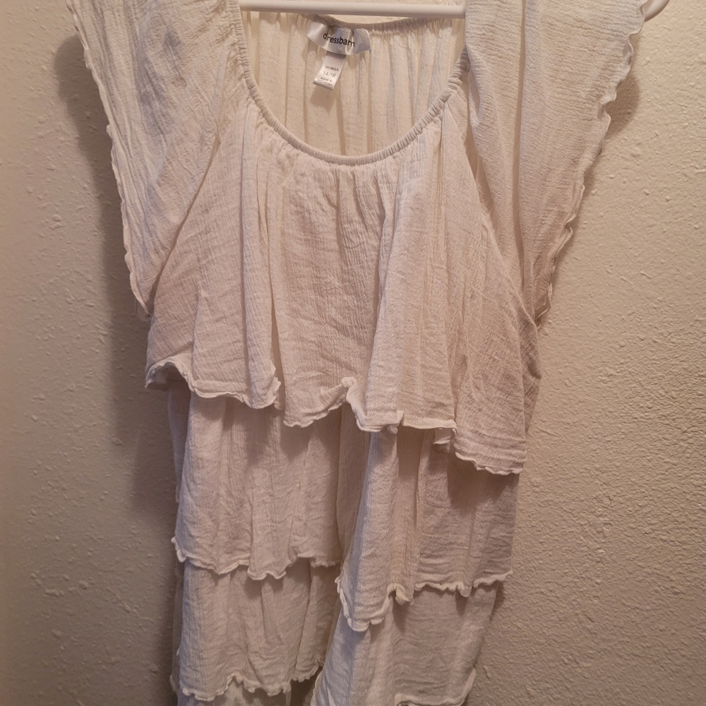 White ruffle dress shirt